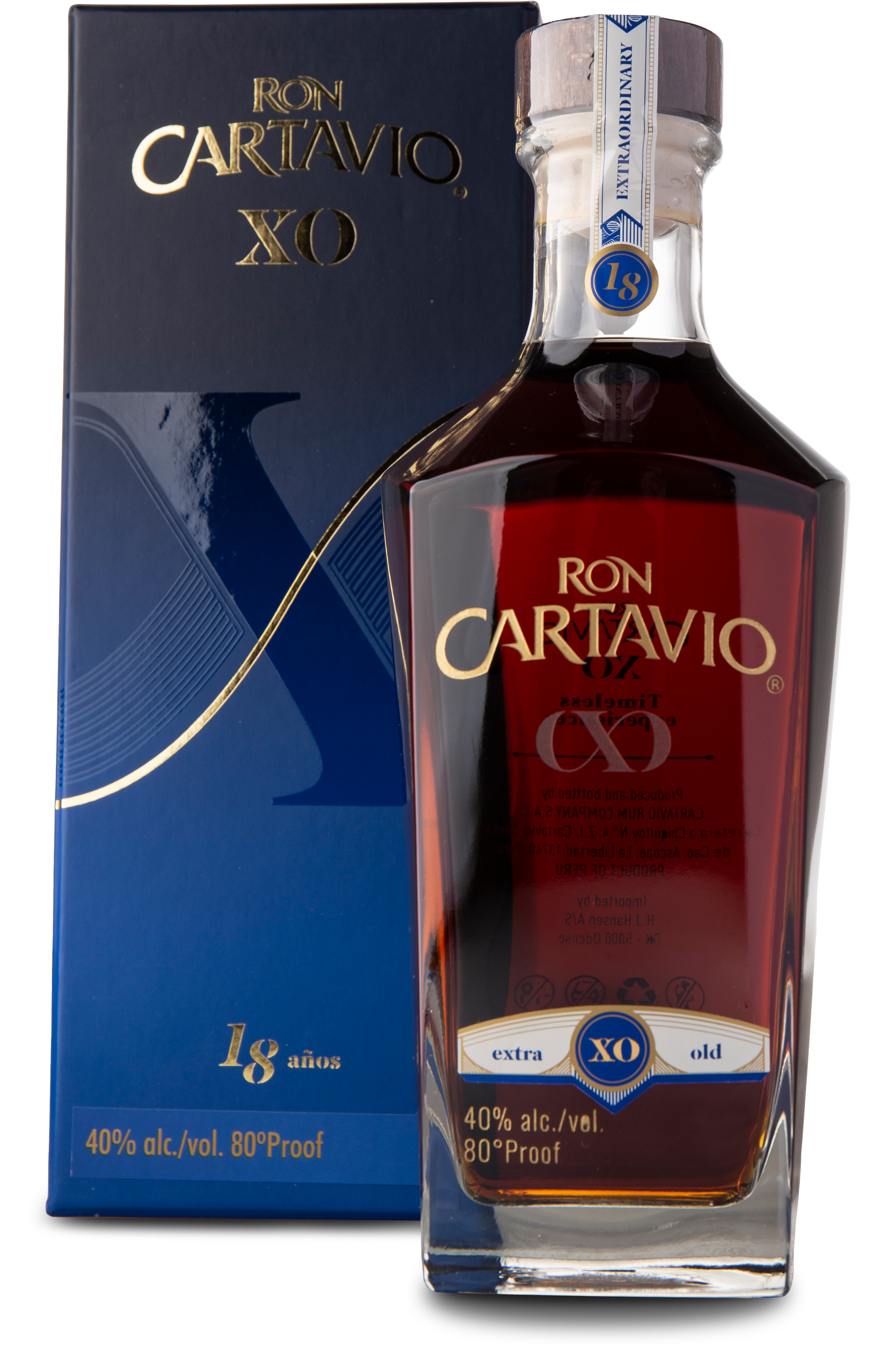 Cartavio X.O. 18 Years 40%, 70 cl, Cartavio Rum Company