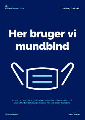 her bruger vi mundbind a4 farve dansk